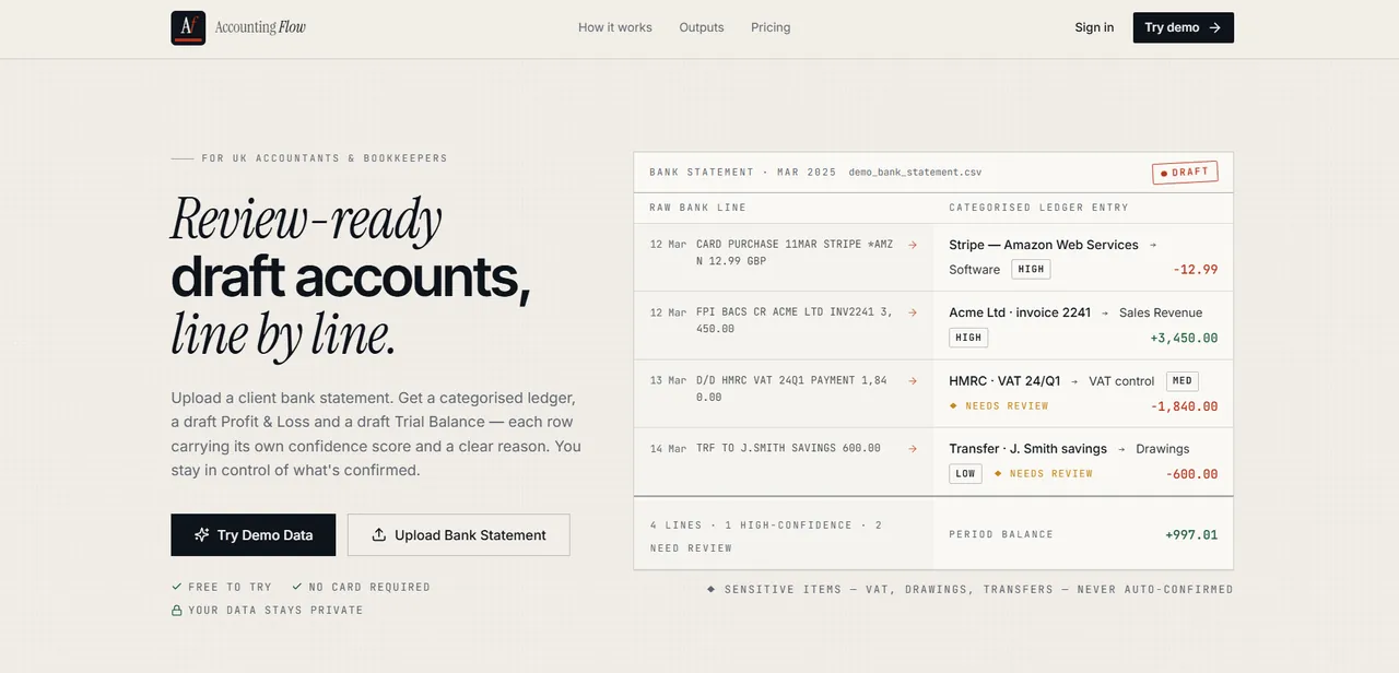 Accounting Flow website