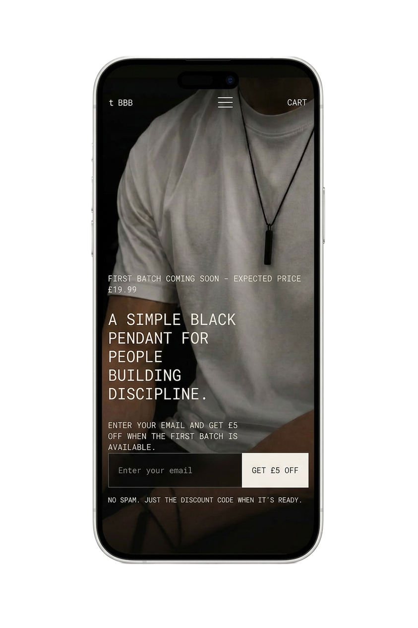 Phone showing service business website